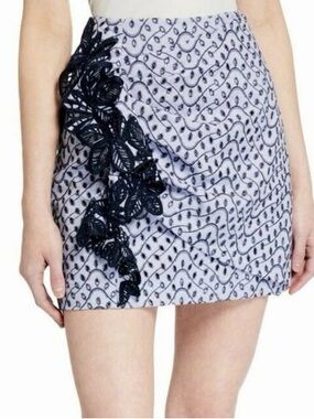 Derek Lam 10 Crosby
Embroidered Blue Mini Skirt